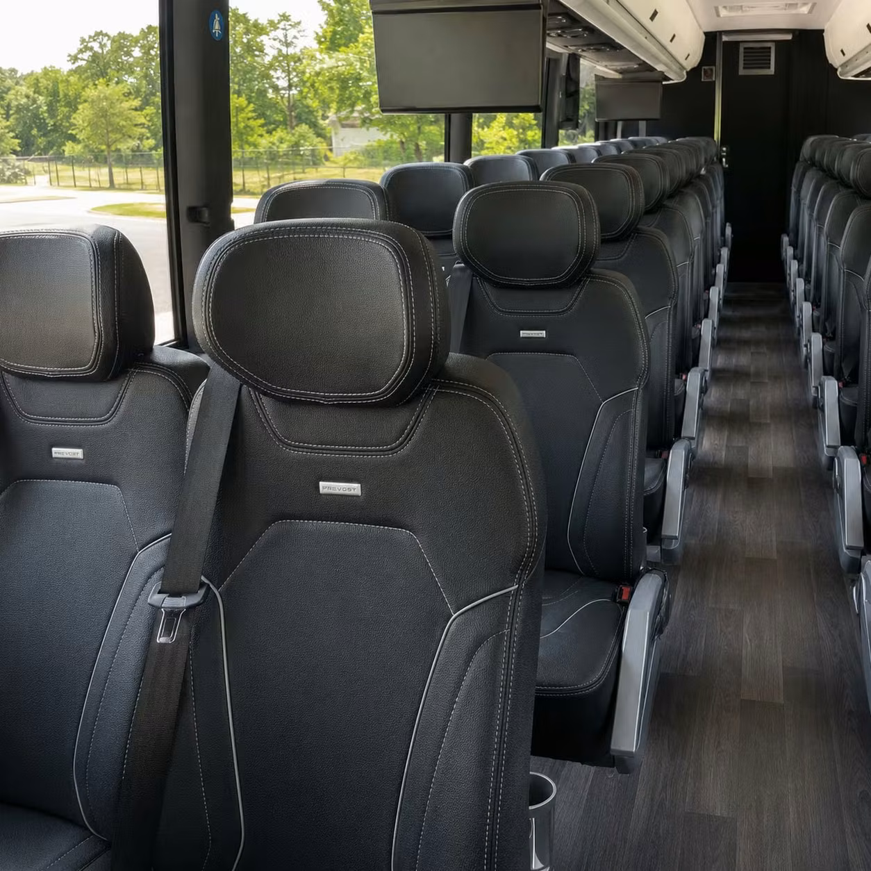redmond charter bus rental inside