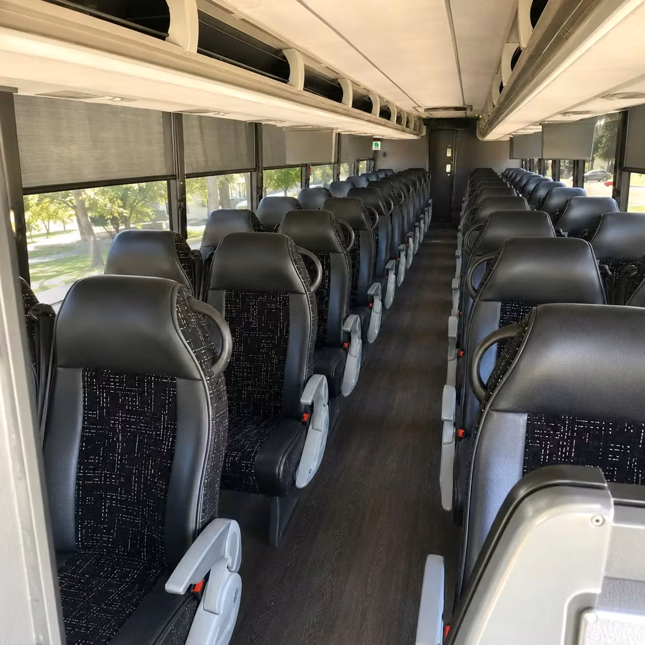 redmond charter bus rental interior